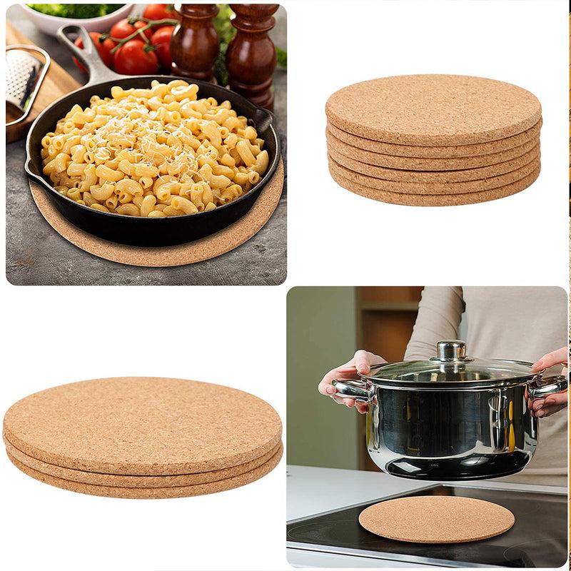 Kavi Multipurpose Natural Cork Mat (Set of 6 )