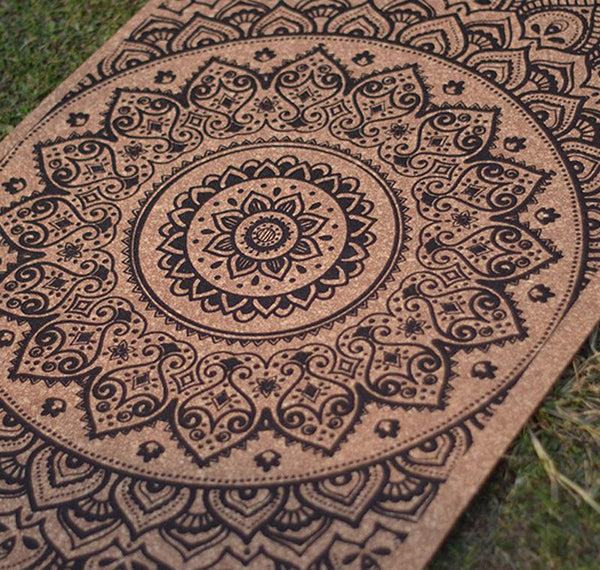 Kavi Personalised 3MM Mandala Cork Yoga Mat