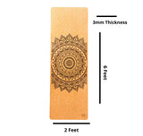 Kavi Personalised 3MM Mandala Cork Yoga Mat