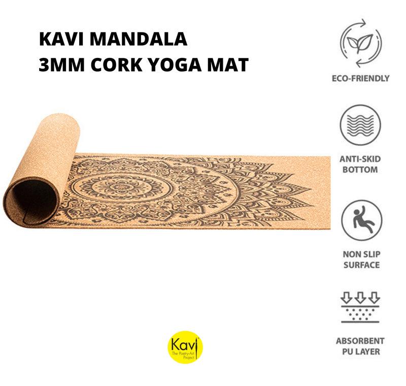 Kavi Personalised 3MM Mandala Cork Yoga Mat
