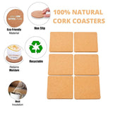 Kavi Square Cork Coasters (Set of 6)