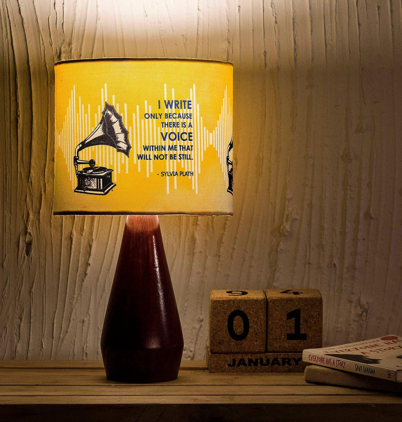 Kavi Sylvia Plath Wooden Shade Lamp (Oval)