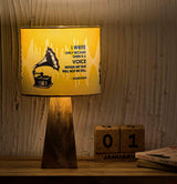 Kavi Sylvia Plath Wooden Shade Lamp (Square Base)