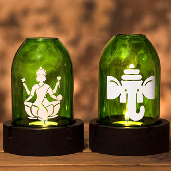 Laxmi Ganesha Tea Light Holders