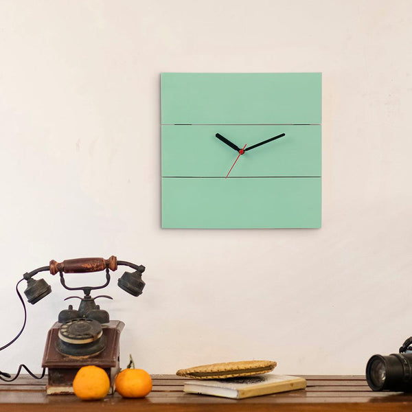 Personalised Reclaimed Wooden Clock- Sea Green