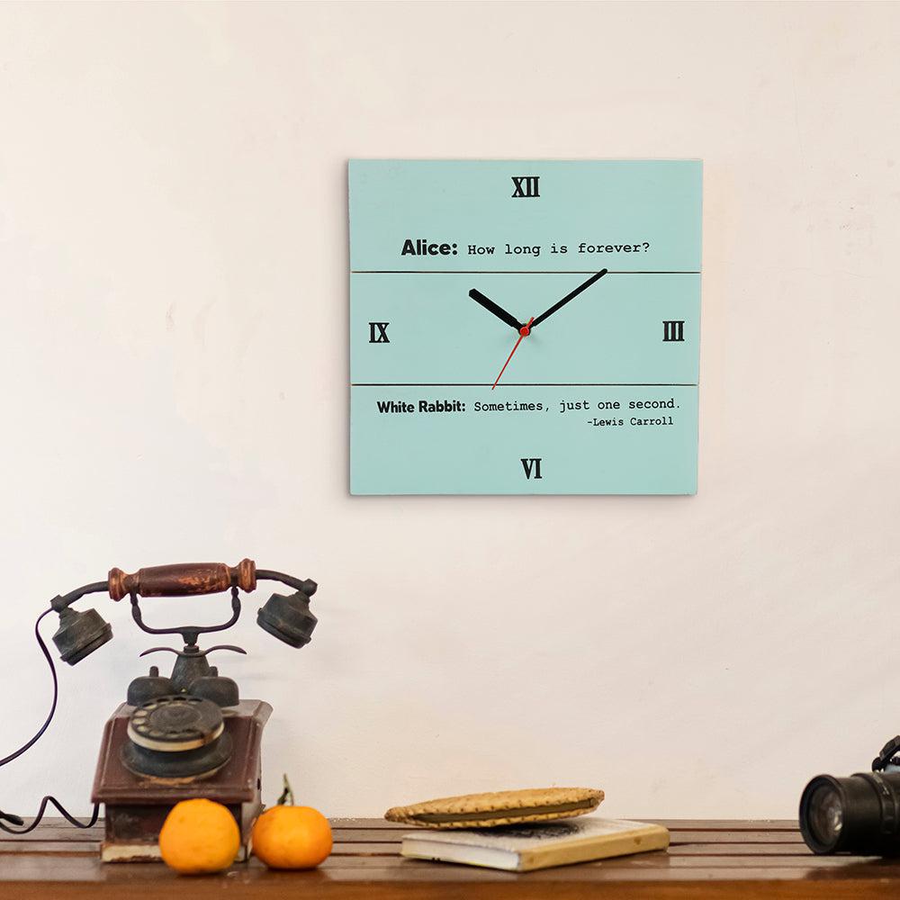 Personalised Reclaimed Wooden Clock- Sea Green