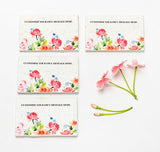 Pink Flower Customised Seed Paper Cards with Envelopes (Set of 12)