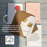 Plantable Love You Cards A6 with Kraft Paper Envelopes (Set of 4)