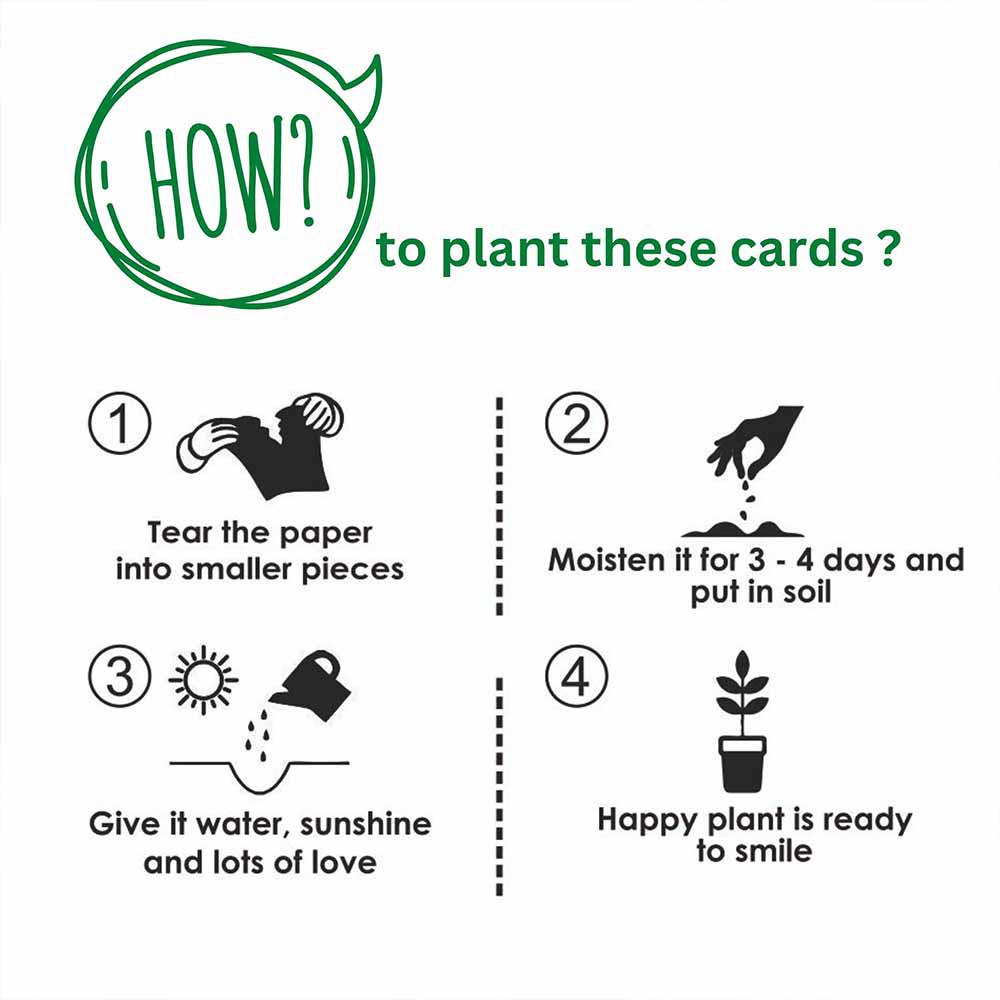 Diwali Seed Paper Cards with Envelopes (Set of 5)