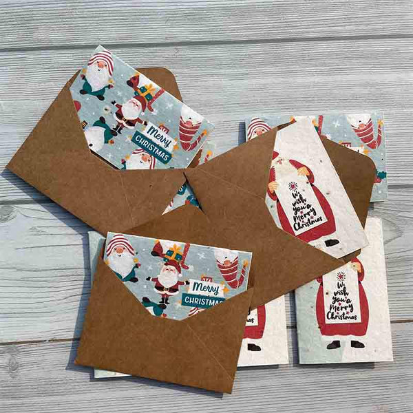 Plantable Christmas Cards with Envelopes (Set of 12)