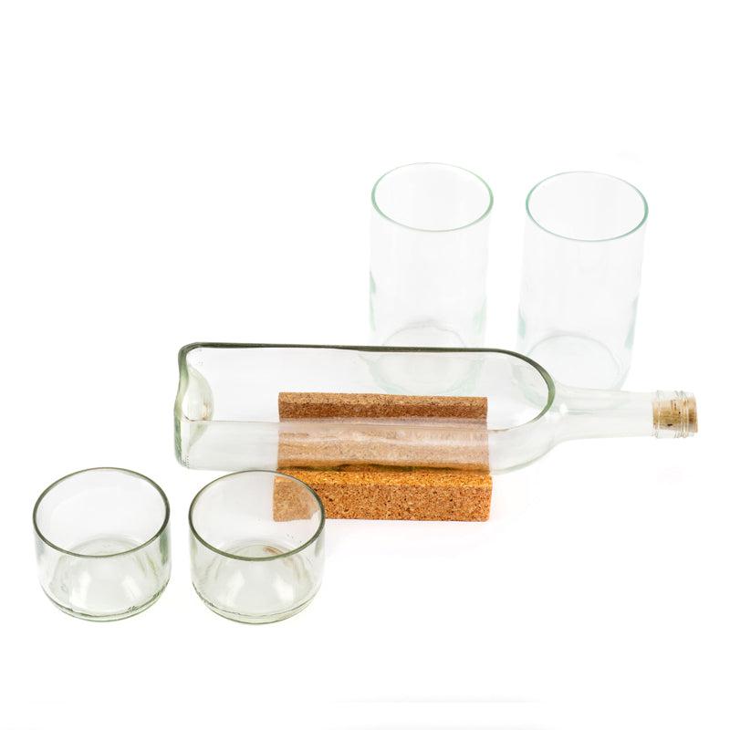 Transparent Wine Bottle Serving Set
