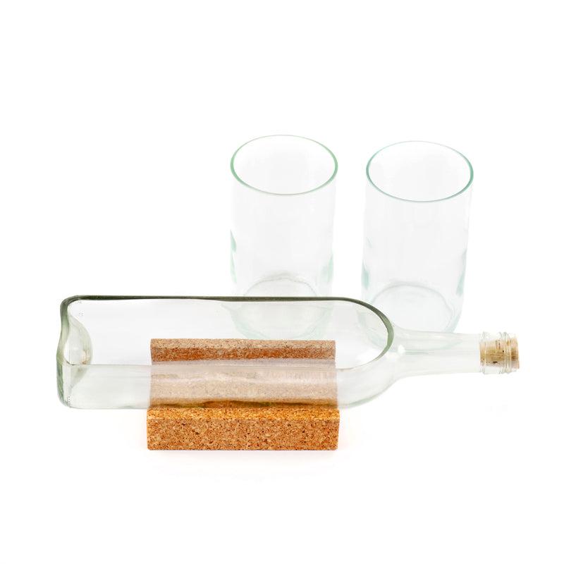 Transparent Wine Bottle Serving Set