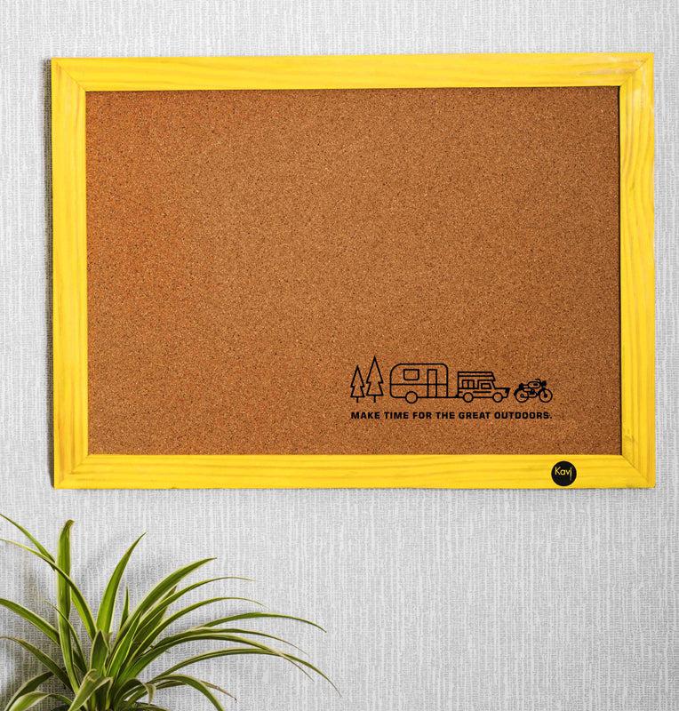Travel Cork Pin Board - Yellow