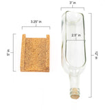 Wine Bottle ( Clear ) Serving Set With Cork Tray