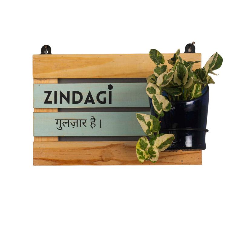 Zindagi Board with Antiquity Planter