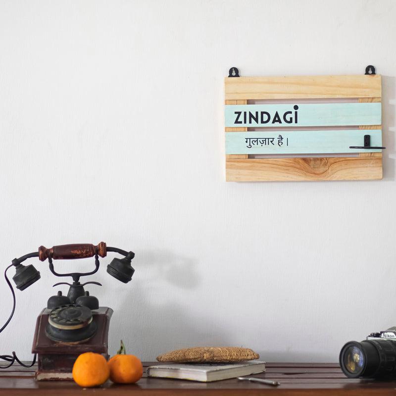 Zindagi Board with Wine Planter